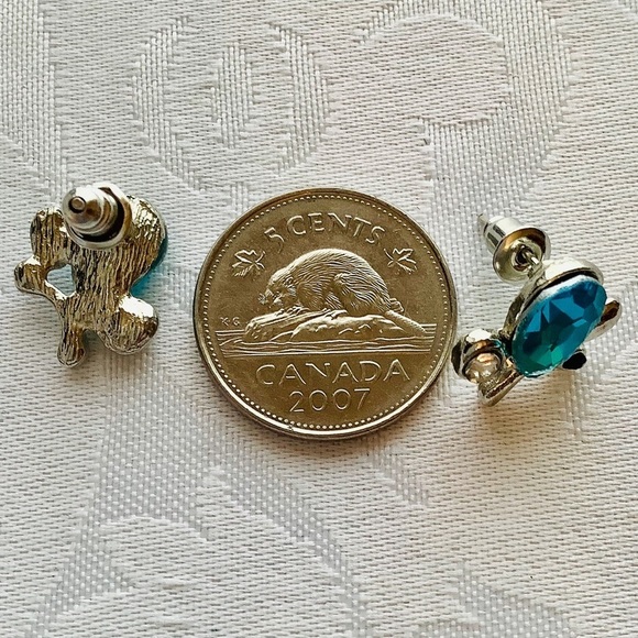 Cute as a bug! Turquoise Silver Earrings - Picture 5 of 6